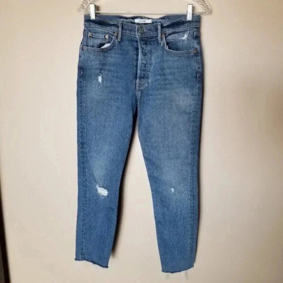 GRLFRND Karolina High Rise Crop  Jeans Sixpence 27 - Picture 6 of 15